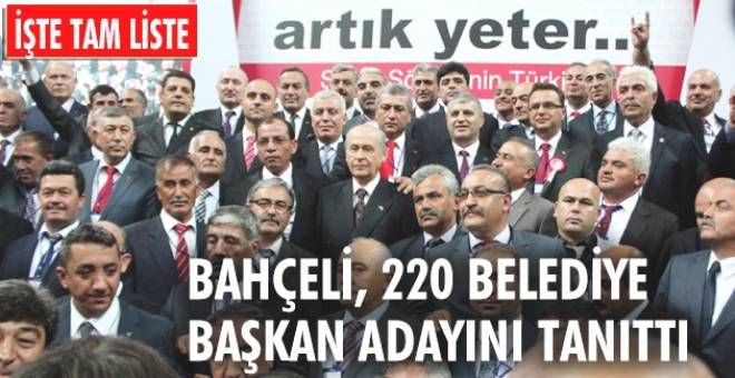 Bahçeli adayları açıkları
