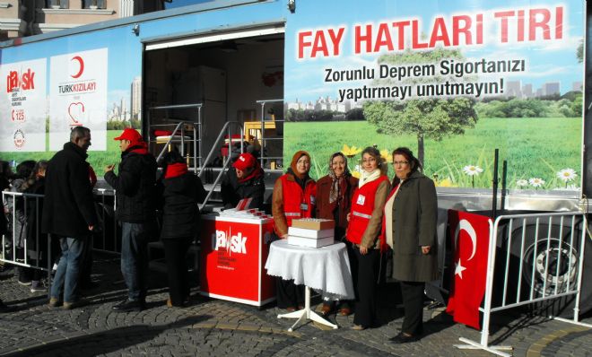 DASK Fay hatları TIR`ı Bandırma`da