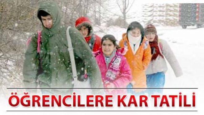 Okullar tatil oldu