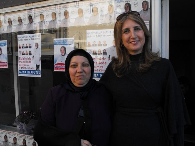 Kadın adaydan seçim bürosu