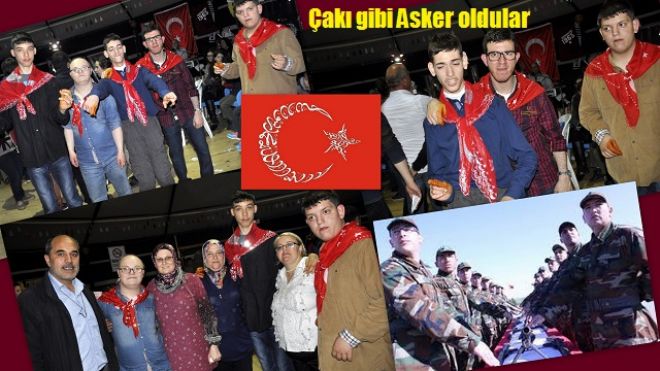 Engelli çadırında Asker düğünü