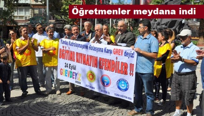 Öğretmenlerden bir günlük genel grev