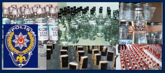 Erdek polisi kaçak rakı yakaladı