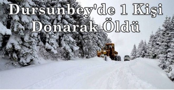 Bir Kişi Donarak Öldü