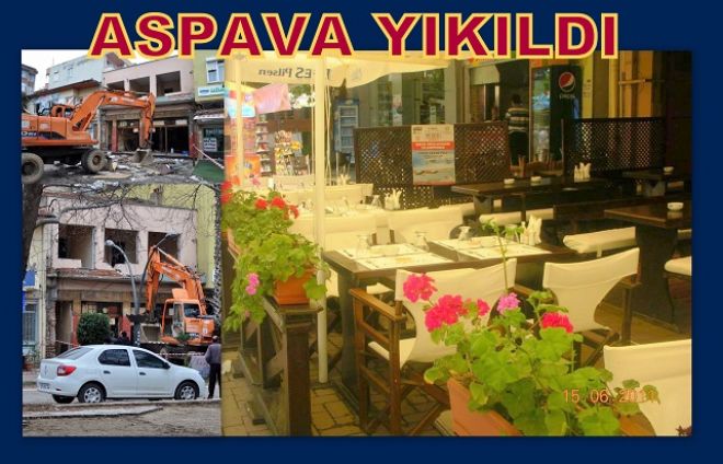 Aspava yıkıldı