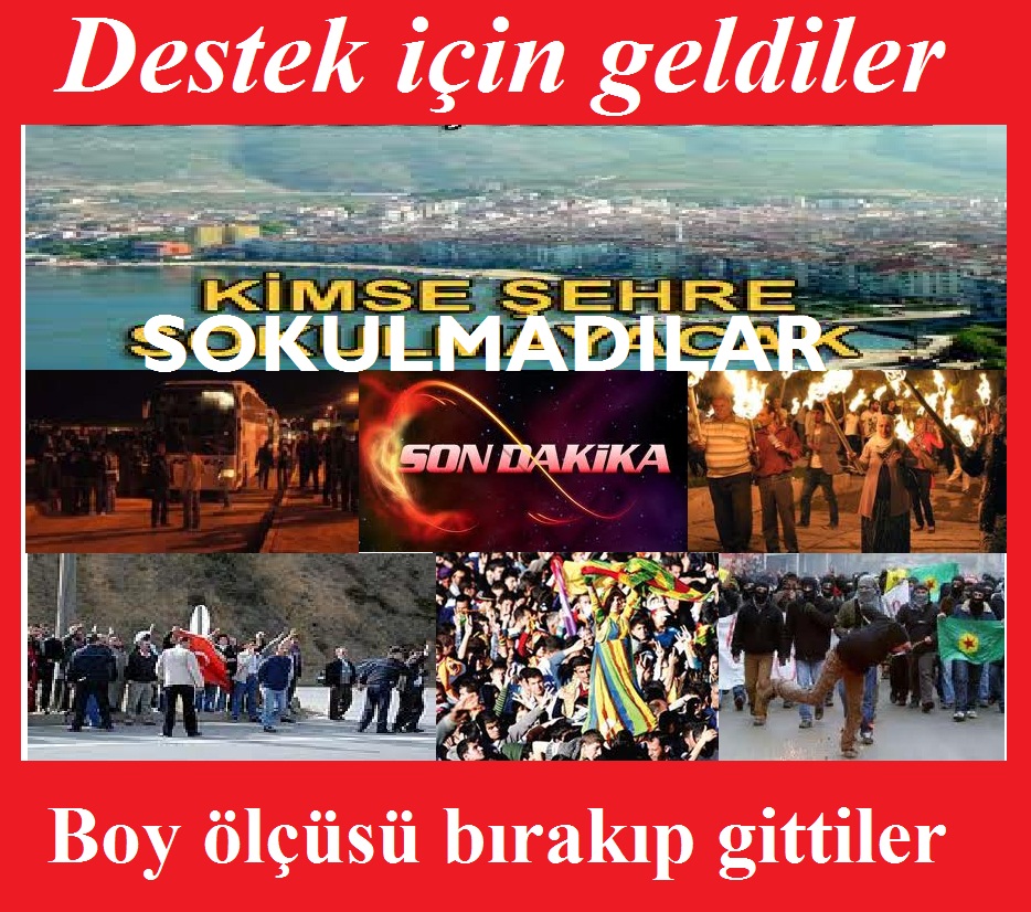 Öcalan`a destek için geldiler, Boy ölçülerini bırakıp gittiler