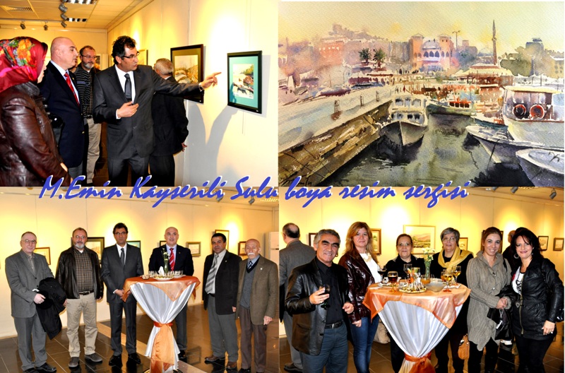 M.Emin Kayserili`den sulu boya resim sergisi