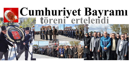 29 Ekim Cumhuriyet Bayramı kutlamalarına, Van Depremi kısıtlaması..
 