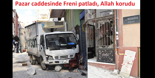 Pazar caddesinde görülmez kaza