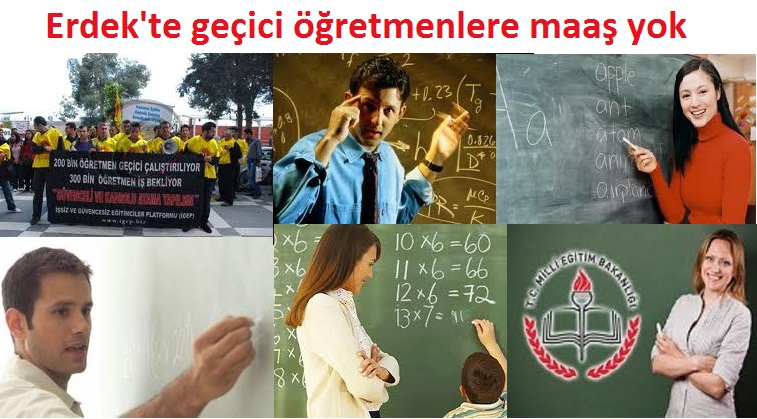 Erdek`te Geçici Öğretmen`e maaş yok