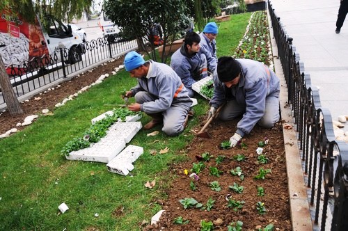 Park Bahçelere yeni yıl makyajı